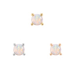 Prong Gem Threadless End with Opal Threadless Ends Buddha Jewelry