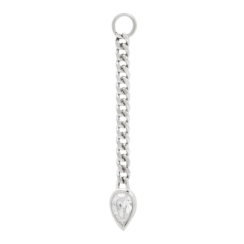 Painkiller Charm with CZ Charms Buddha Jewelry 14k White Gold