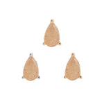 Prong Pear Threadless End with Sunstone Threadless Ends Buddha Jewelry