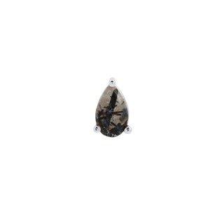 Tourmalated Quartz Pear - Threadless End Threadless Ends Buddha Jewelry White Gold  