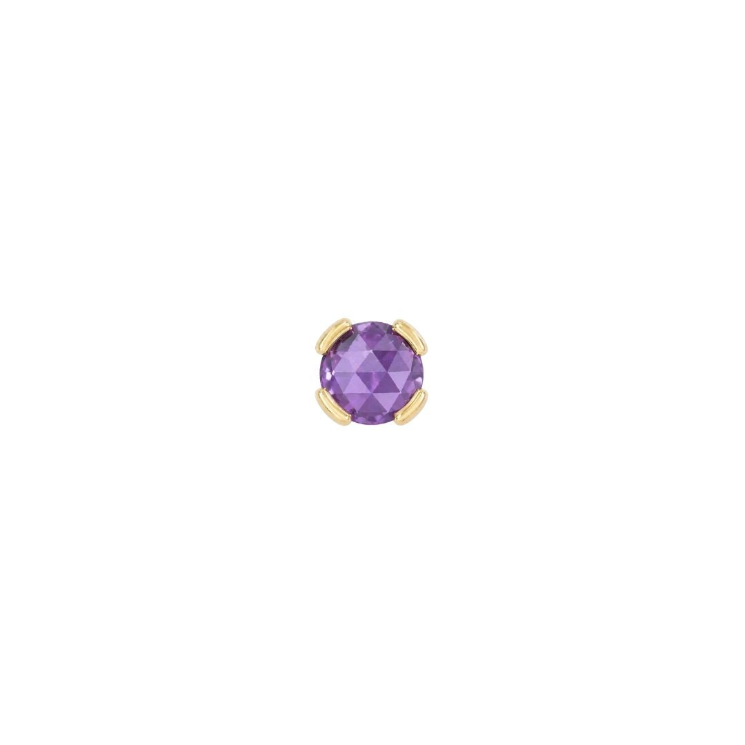 Peekaboo Threadless End with Amethyst Threadless Ends Buddha Jewelry 14k Yellow Gold