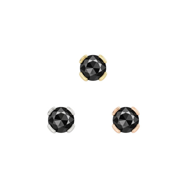 Peekaboo Threadless End with Black Spinel Threadless Ends Buddha Jewelry
