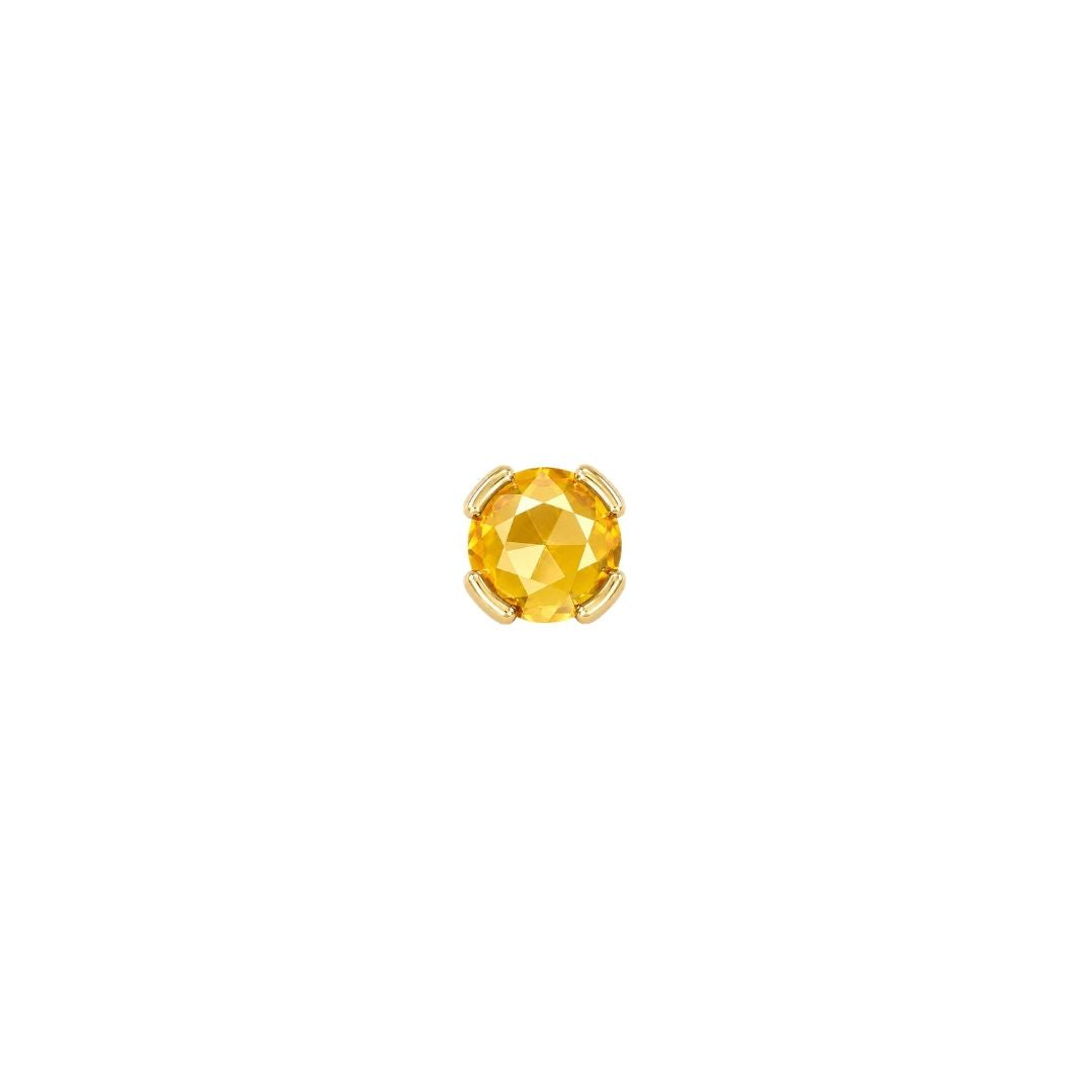Peekaboo Threadless End with Citrine Threadless Ends Buddha Jewelry 14k Yellow Gold