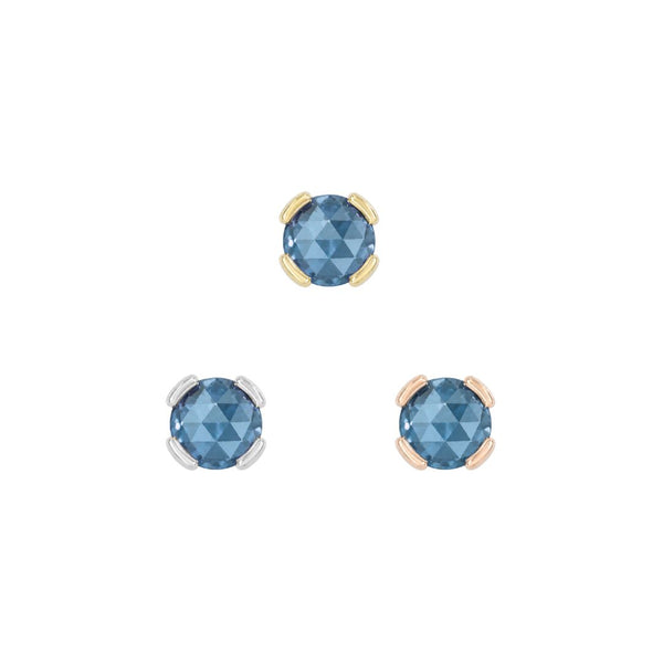 Peekaboo Threadless End with London Blue Topaz Threadless Ends Buddha Jewelry