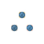 Peekaboo Threadless End with Sandblasted London Blue Topaz Threadless Ends Buddha Jewelry