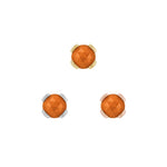 Peekaboo Threadless End with Sandblasted Orange Garnet Threadless Ends Buddha Jewelry