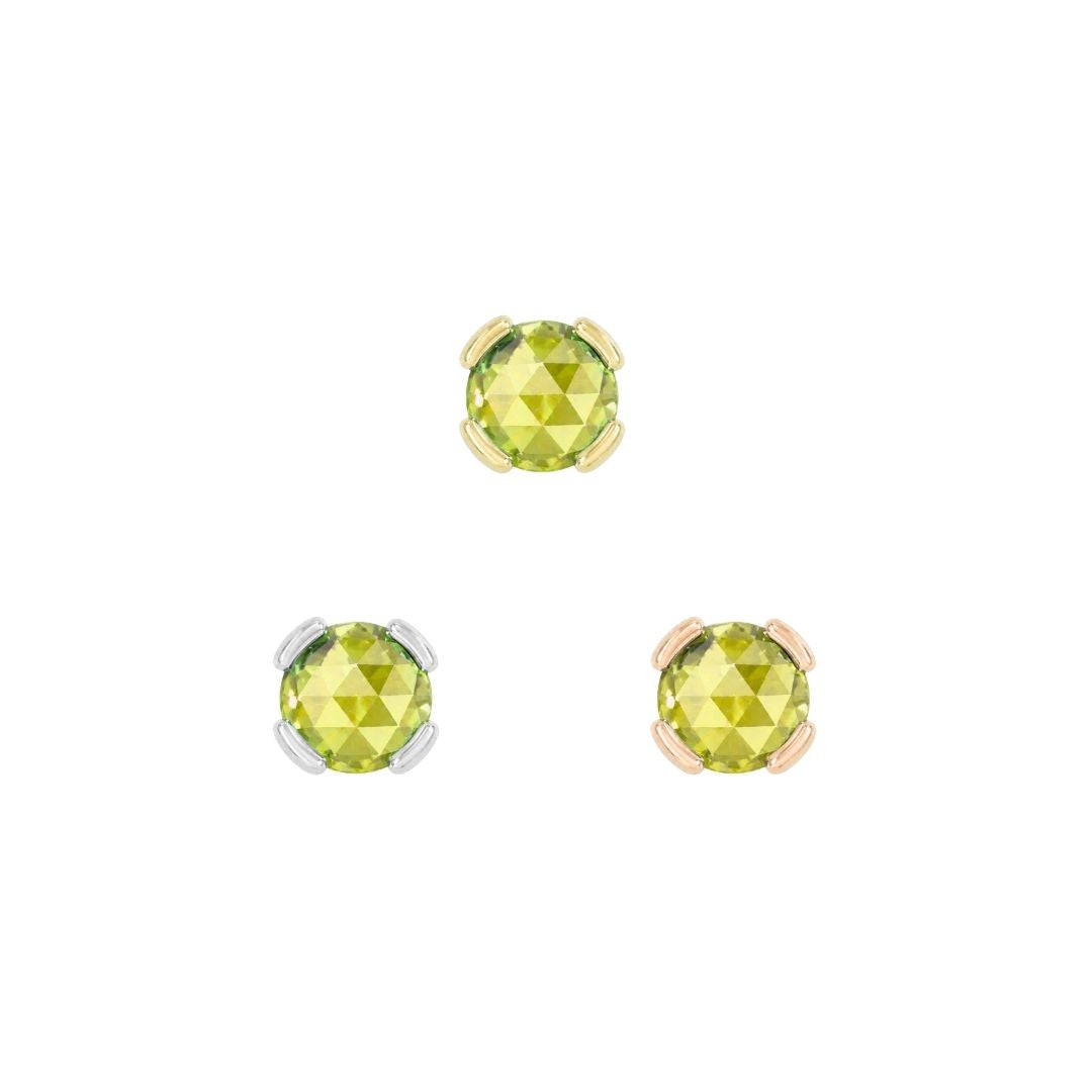 Peekaboo Threadless End with Peridot Threadless Ends Buddha Jewelry