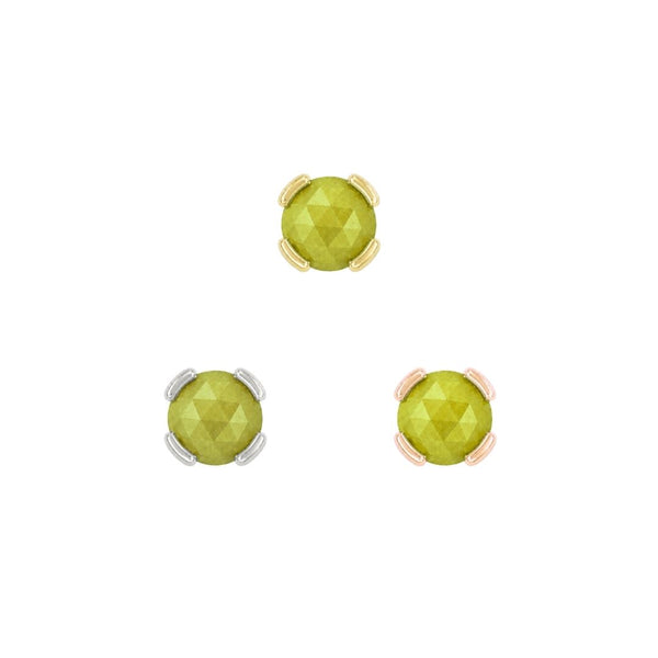 Peekaboo Threadless End with Sandblasted Peridot Threadless Ends Buddha Jewelry