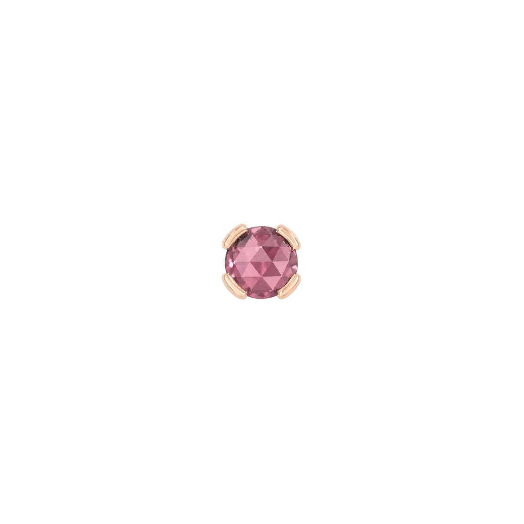 Peekaboo Threadless End with Pink Tourmaline Threadless Ends Buddha Jewelry 14k Rose Gold