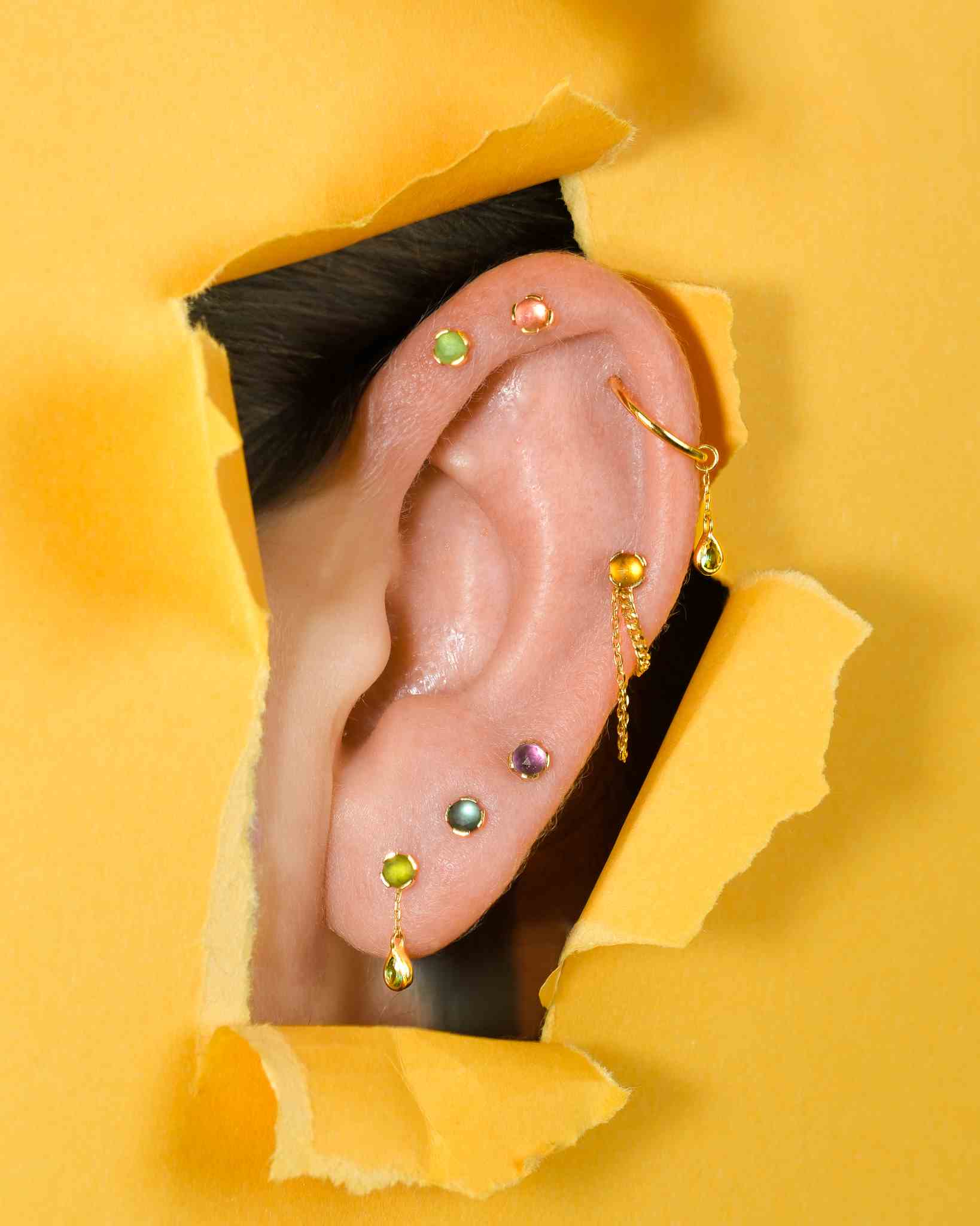Peekaboo Threadless End with Pink Tourmaline Threadless Ends Buddha Jewelry