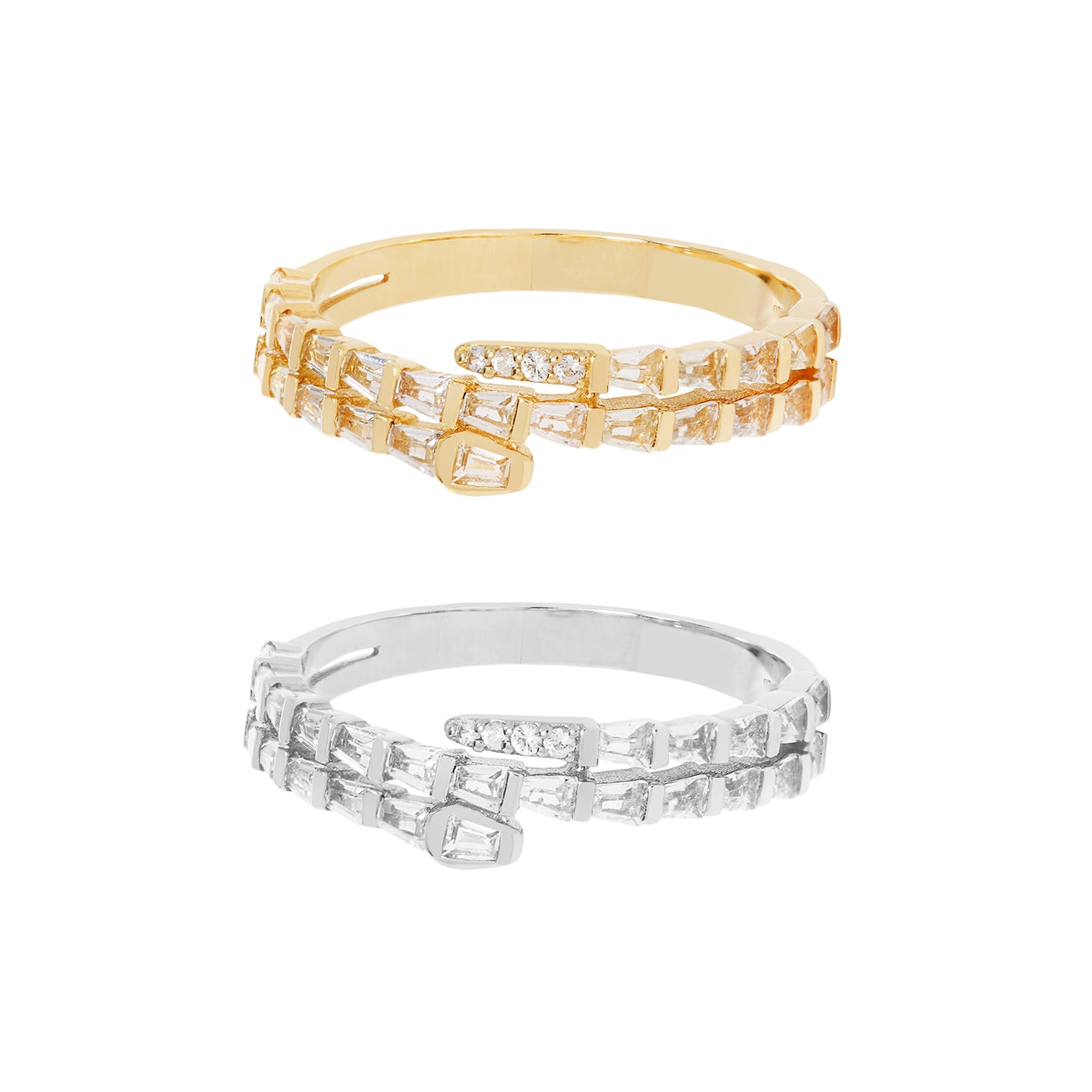 RION x Buddha Jewelry Prodigy Finger Ring with White Sapphire Finger Rings RION x Buddha Jewelry