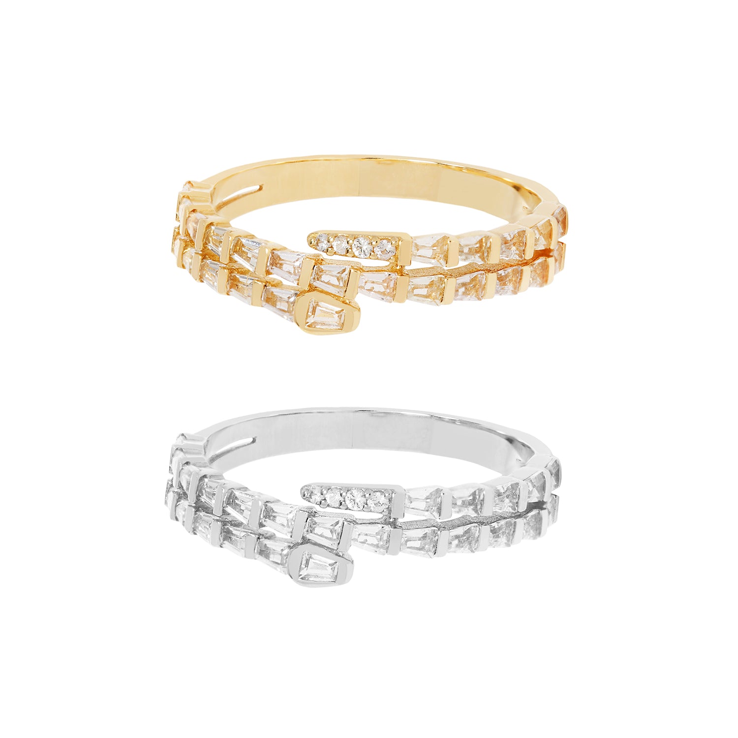 RION x Buddha Jewelry Prodigy Finger Ring with White Sapphire Finger Rings RION x Buddha Jewelry