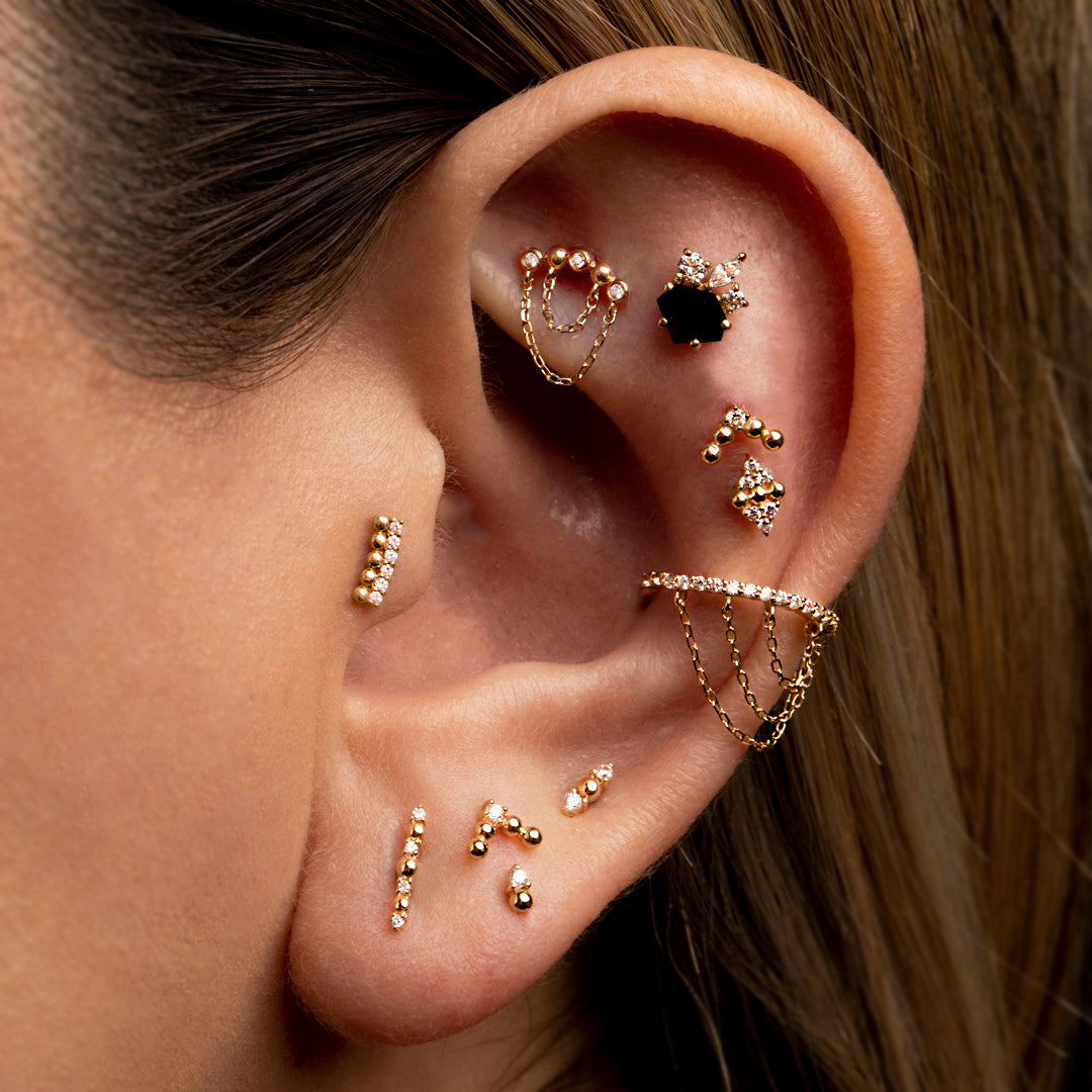 Crushing Threadless End with Diamond Threadless Ends Buddha Jewelry