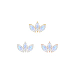 Moet Mini Threadless End with Rainbow Moonstone Threadless Ends Buddha Jewelry