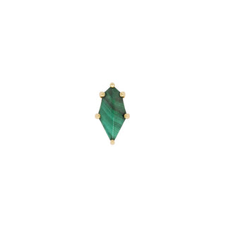Reputation Threadless End with Malachite Threadless Ends Buddha Jewelry Yellow Gold