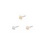 Prong Gem Threadless End with Reverse Set CZ Threadless Ends Buddha Jewelry