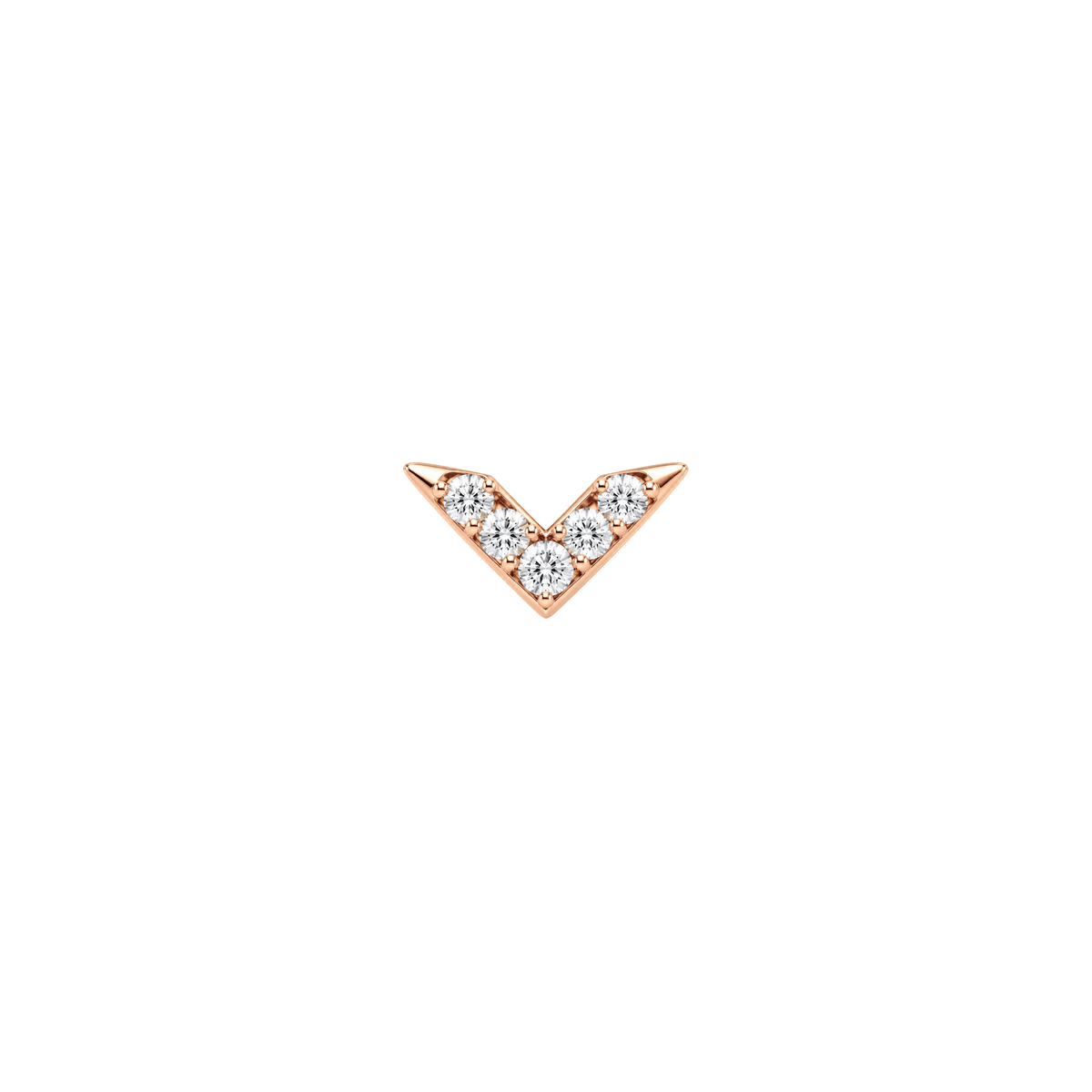 Revival Threadless End with CZ Threadless Ends Buddha Jewelry 14k Rose Gold