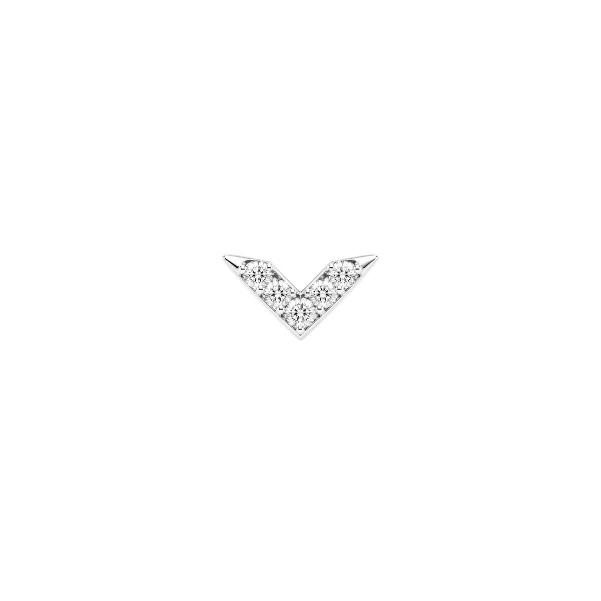 Revival Threadless End with CZ Threadless Ends Buddha Jewelry 14k White Gold
