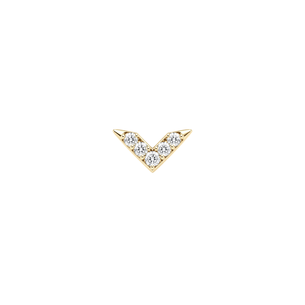 Revival Threadless End with CZ Threadless Ends Buddha Jewelry 14k Yellow Gold