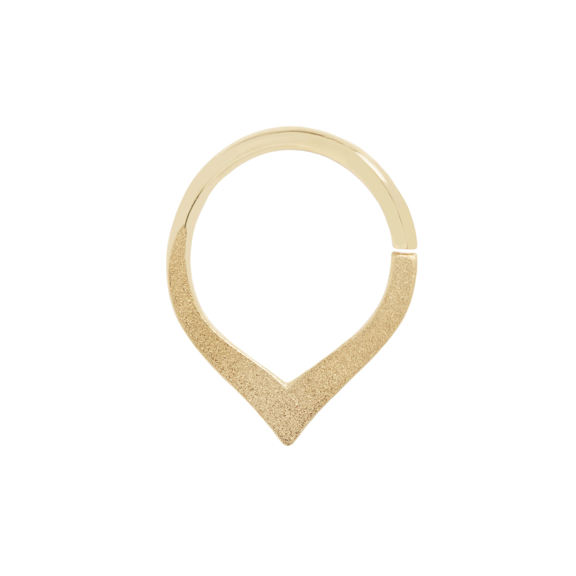 Rise Sandblast Seam Ring Seam Rings Buddha Jewelry 14k Yellow Gold 16g 5/16" (8mm)