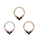 Rise + Shine Clicker with Smoky Quartz + Black Spinel Ombre Clickers Buddha Jewelry