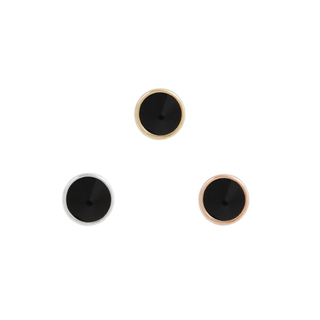 Round Bezel Gem Threadless End with Reverse Set Agate Threadless Ends Buddha Jewelry