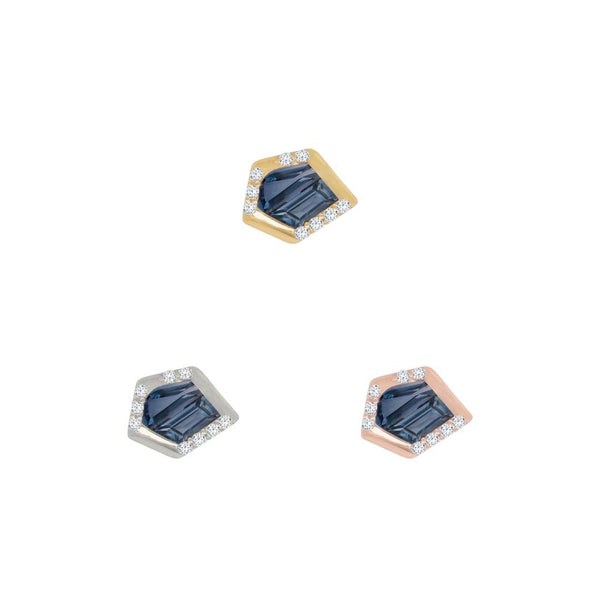 Route Threadless End with London Blue Topaz Threadless Ends Buddha Jewelry