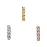 Rowe Threadless End with White Sapphire Threadless Ends Buddha Jewelry