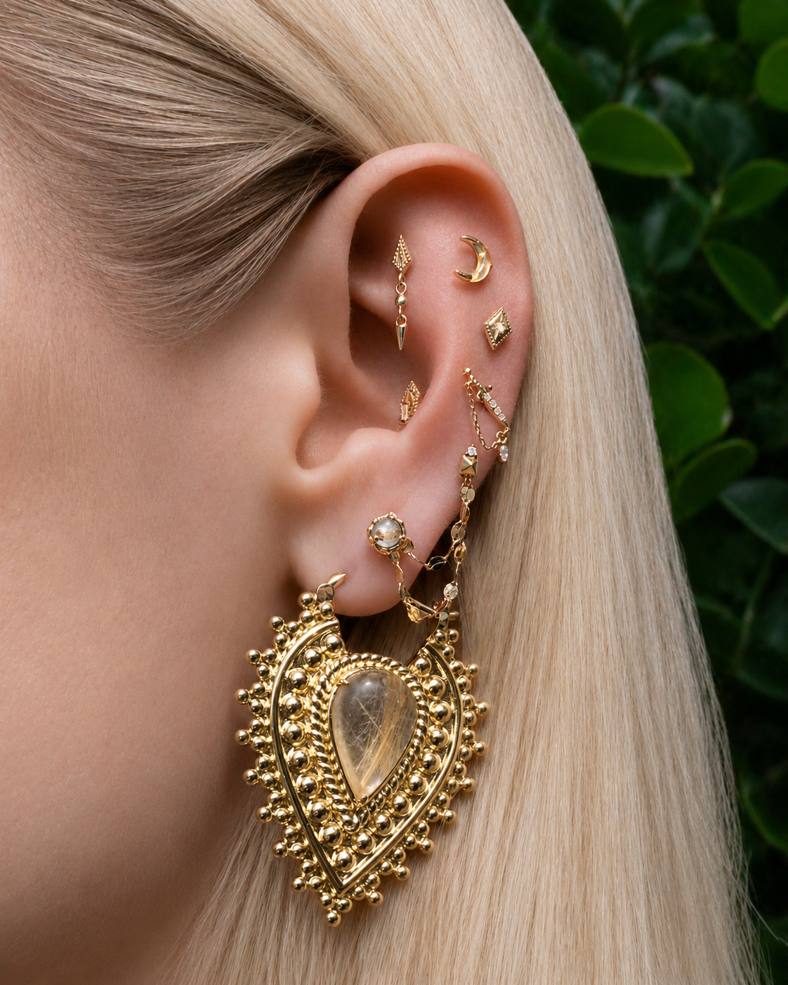 Witching Hour Threadless End with Rutilated Quartz Threadless Ends Buddha Jewelry