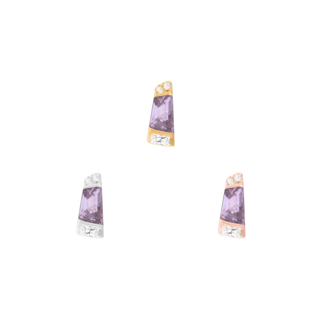 Saboteur Threadless End with Amethyst Threadless Ends Buddha Jewelry