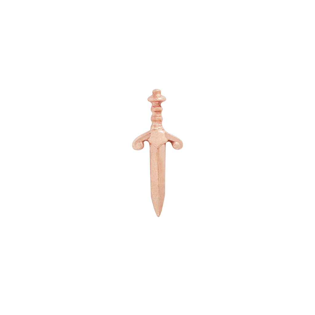 Blade Satin Threadless End Threadless Ends Buddha Jewelry 14k Rose Gold