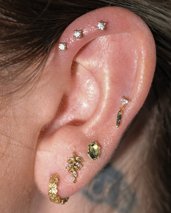 Savvy Threadless End with Moss Agate Threadless Ends Buddha Jewelry