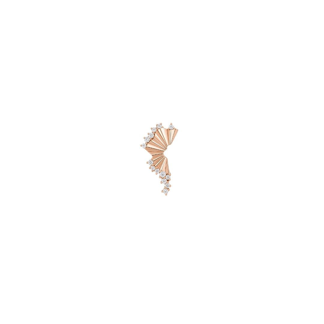 Scene Shaker Threadless End with CZ Threadless Ends Buddha Jewelry 14k Rose Gold Left