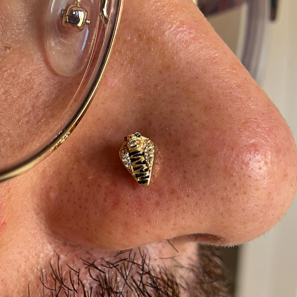 Savage Threadless End with CZ Threadless Ends Buddha Jewelry