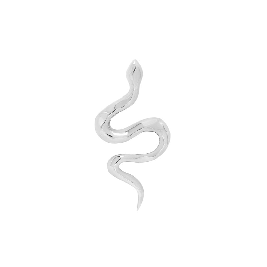 Serpent Threadless End Threadless Ends Buddha Jewelry 14k White Gold