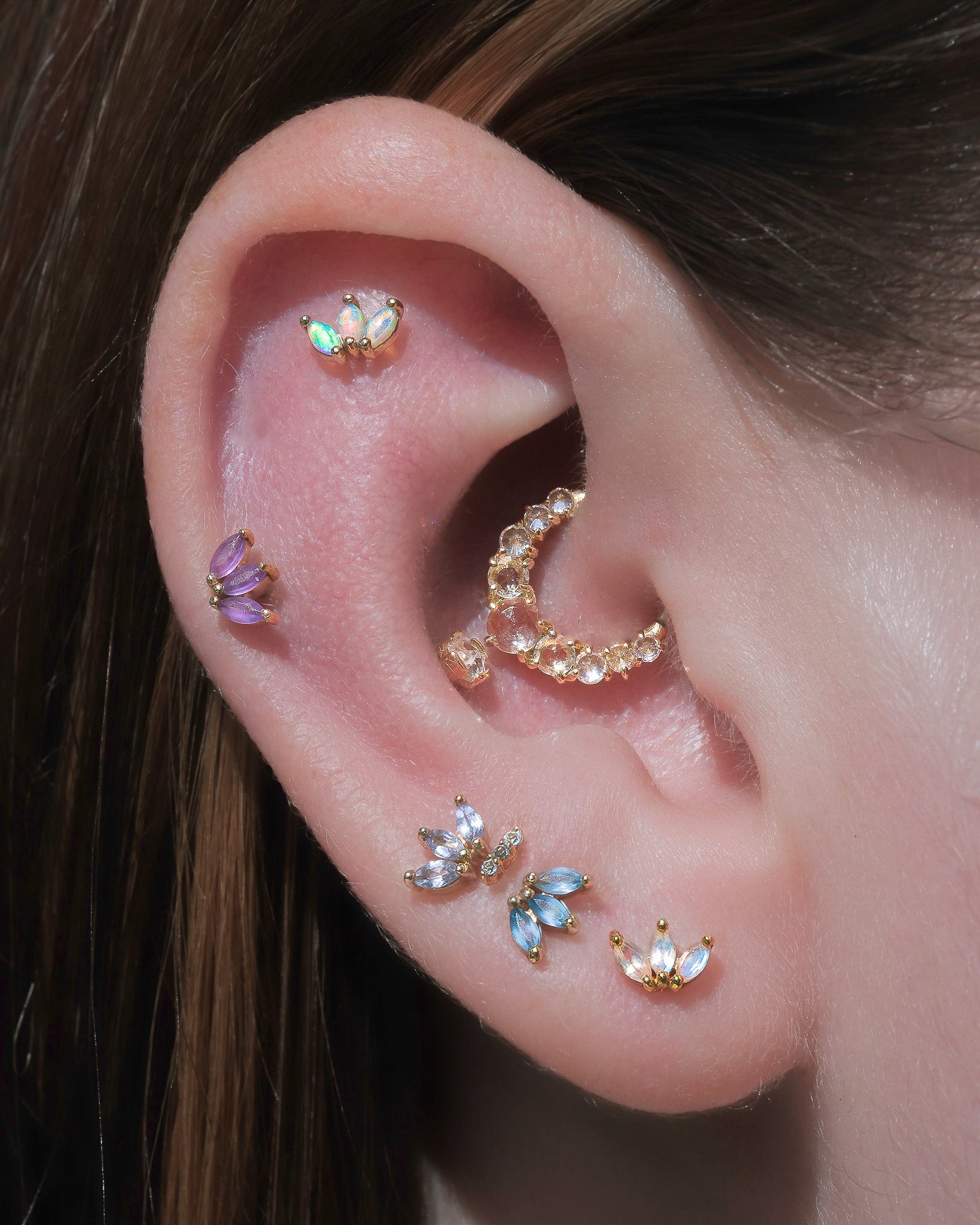 Moet Mini Threadless End with Opal Threadless Ends Buddha Jewelry