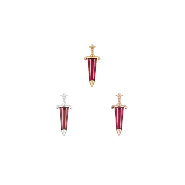 Spellbound Threadless End with Garnet Threadless Ends Buddha Jewelry