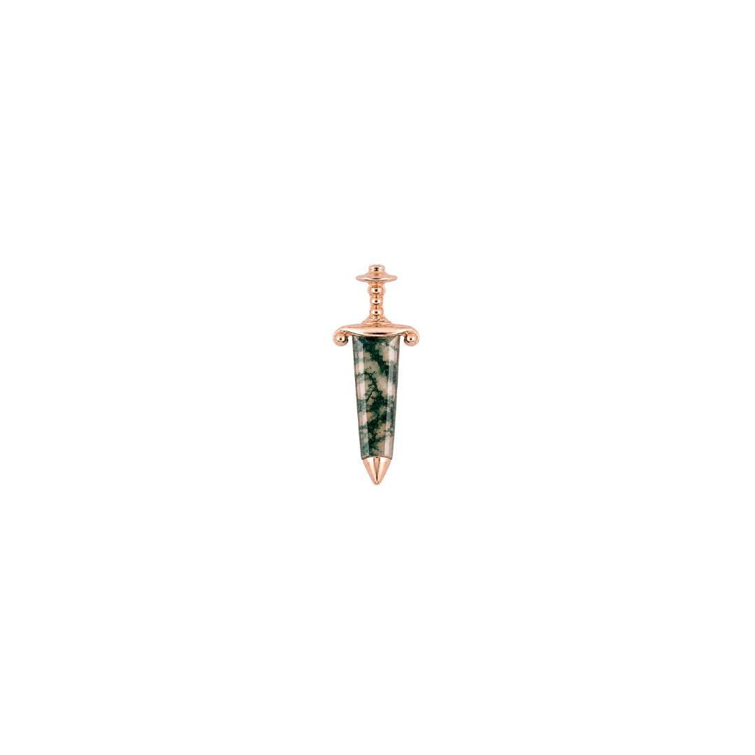 Spellbound Threadless End with Moss Agate Threadless Ends Buddha Jewelry