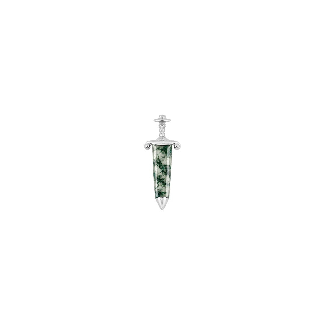 Spellbound Threadless End with Moss Agate Threadless Ends Buddha Jewelry