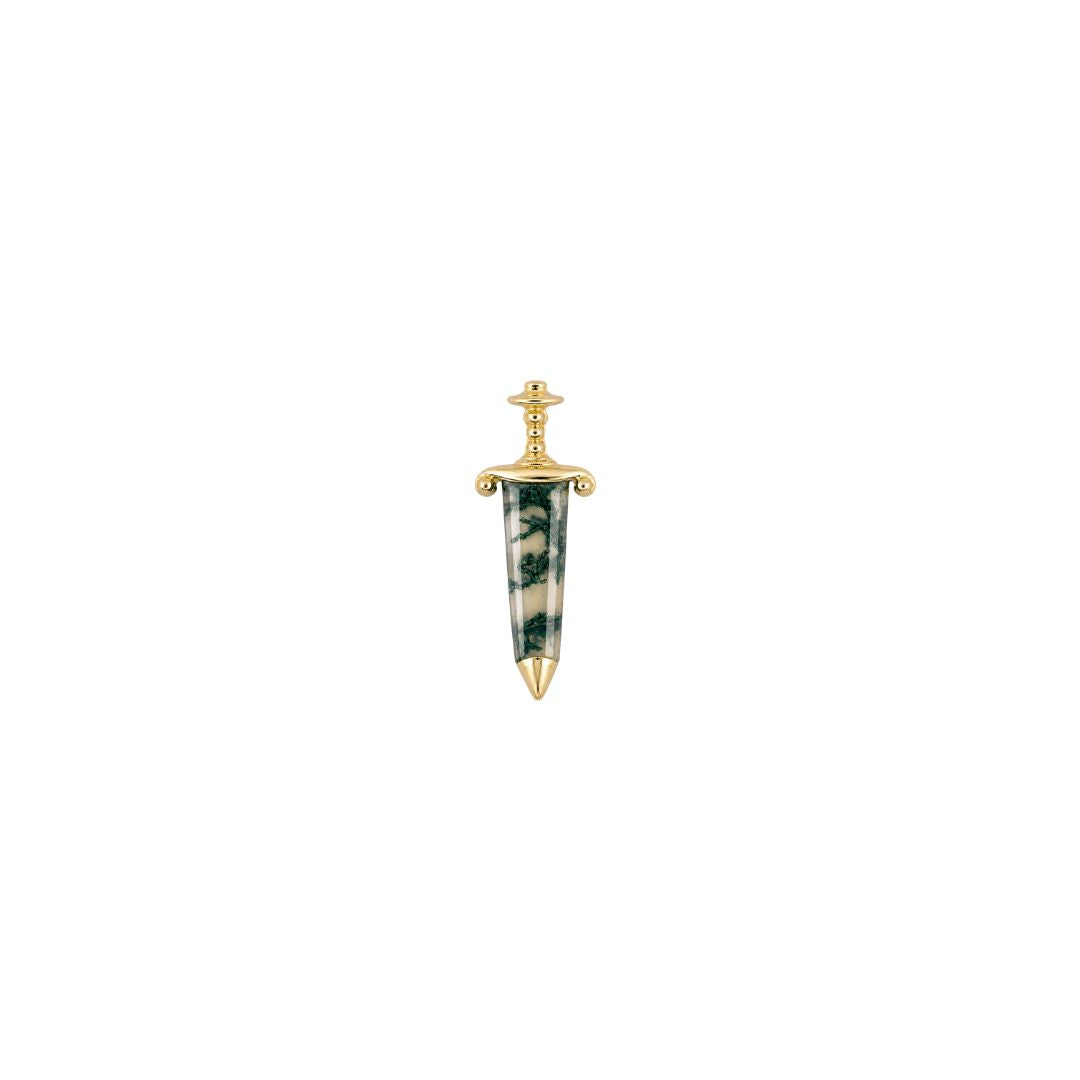 Spellbound Threadless End with Moss Agate Threadless Ends Buddha Jewelry