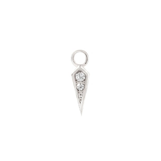 Spike - CZ - Charm Charms Buddha Jewelry White Gold  