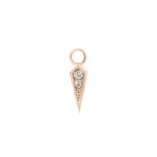 Spike - CZ - Charm Charms Buddha Jewelry Rose Gold  