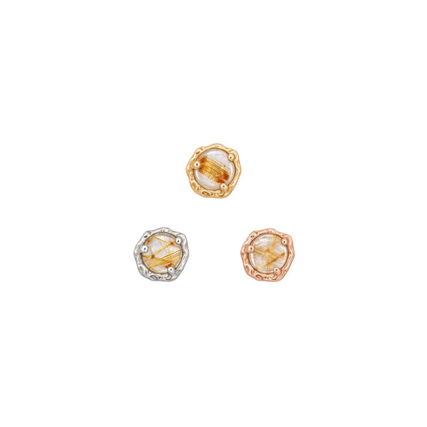 Spirit Threadless End with Rutilated Quartz Threadless Ends Buddha Jewelry