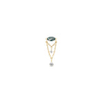 APP-Saint Vincent Threadless End with Moss Agate Threadless Ends Buddha Jewelry 14k Yellow Gold