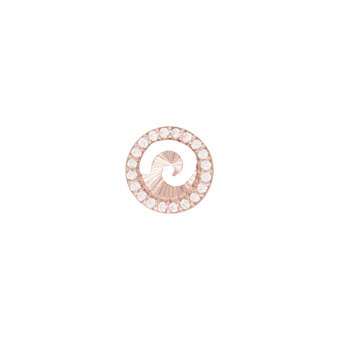 Stand Together Threadless End with CZ Threadless Ends Buddha Jewelry Rose Gold