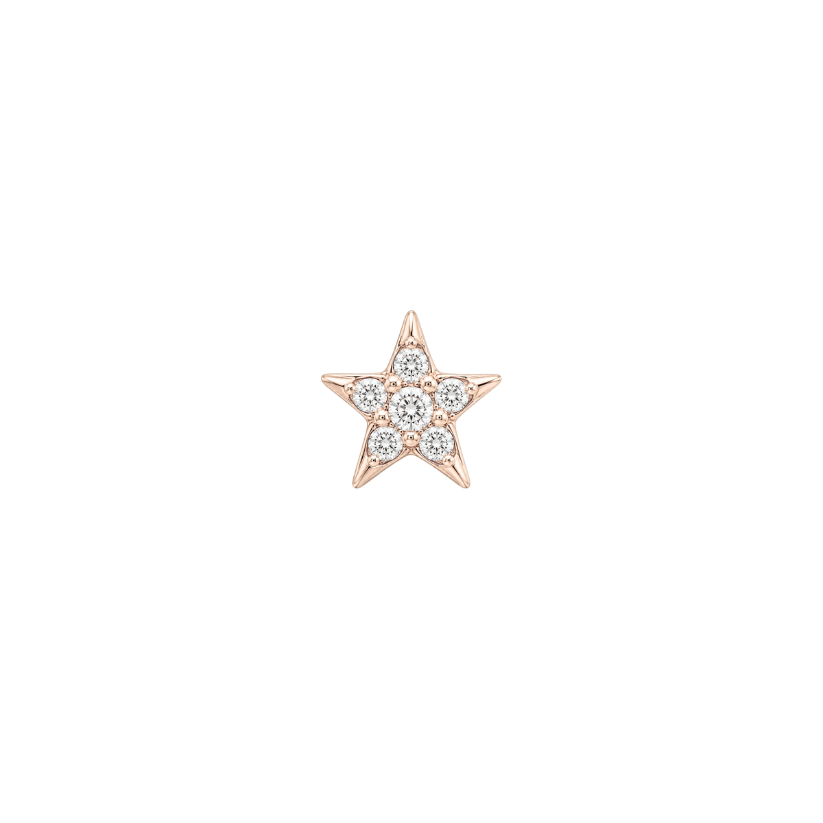 Starling Threadless End with CZ Threadless Ends Buddha Jewelry 14k Rose Gold