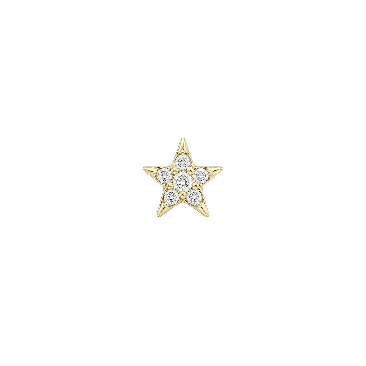 Starling Threadless End with CZ Threadless Ends Buddha Jewelry 14k Yellow Gold