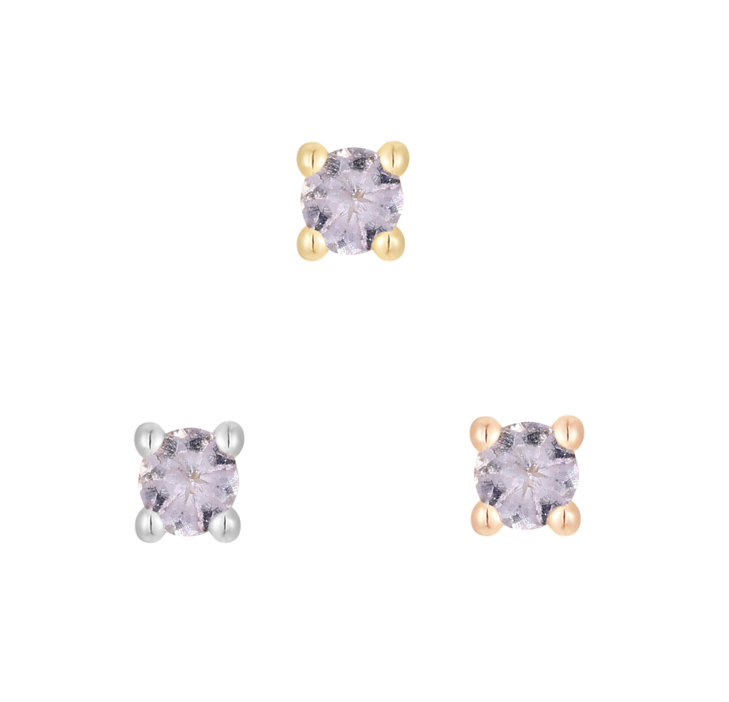 Prong Gem Threadless End with Tanzanite Threadless Ends Buddha Jewelry