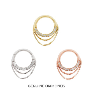 Tempeste - Diamond Set Solid 14kt Gold Chain Clicker Clickers Buddha Jewelry   