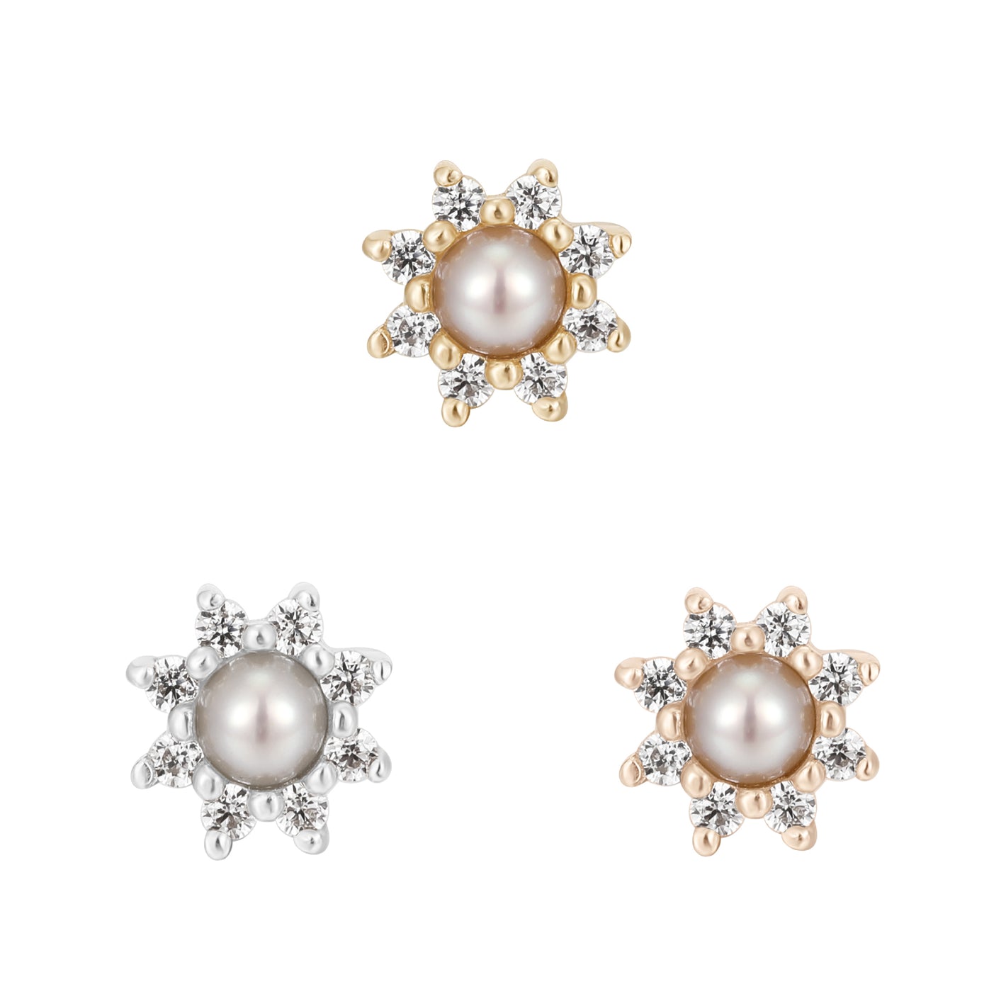 The Obsession Threadless End with Pearl Threadless Ends Buddha Jewelry